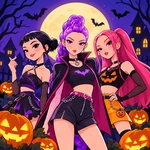 Disegni da colorare Kpop Demon Hunters - Halloween