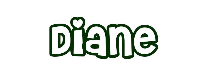 Coloring Page First Name Diane
