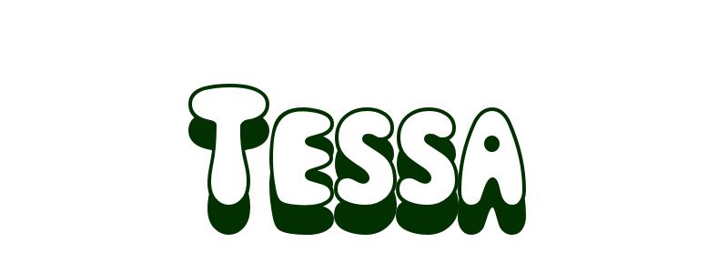 Coloring Page First Name Tessa
