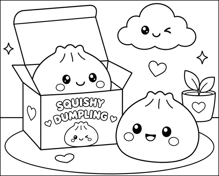 Online coloring - Squishy Dumpling