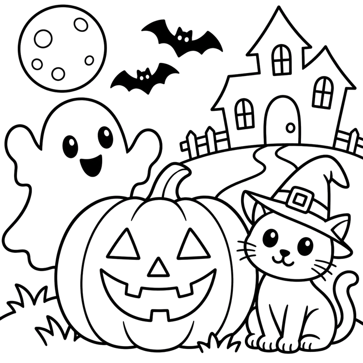 Online coloring - Halloween