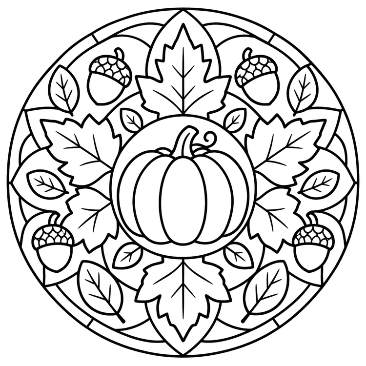 Online coloring - Fall's Mandalas