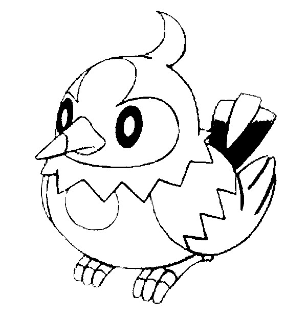 Coloring Pages Pokemon - Starly - Drawings Pokemon