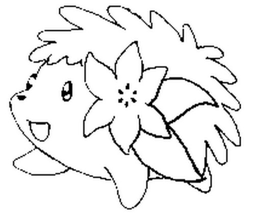 shaymin pokemon coloring pages