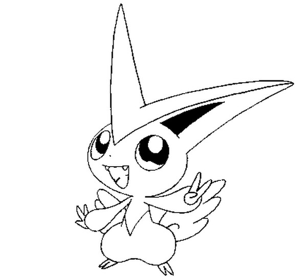 Desenhos para colorir Pokemon - Victini - Desenhos Pokemon