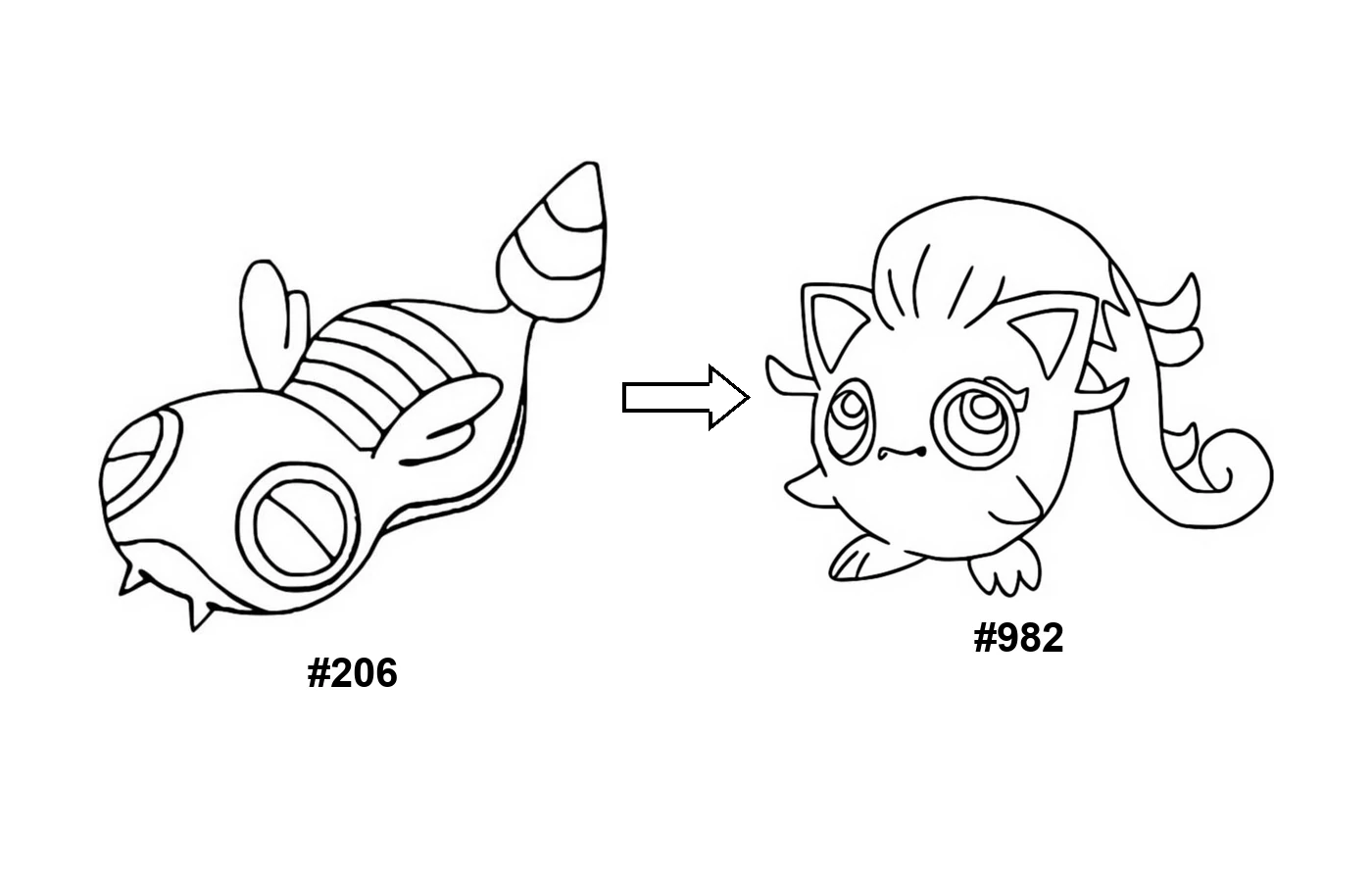 Pokémon evolution coloring page Dunsparce