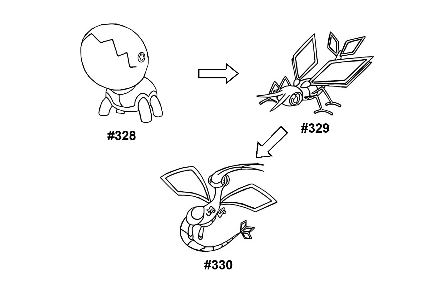 Pokémon evolution coloring page Trapinch