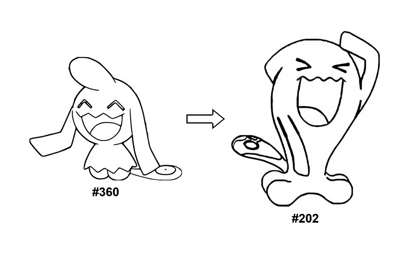 Pokémon evolution coloring page Wynaut