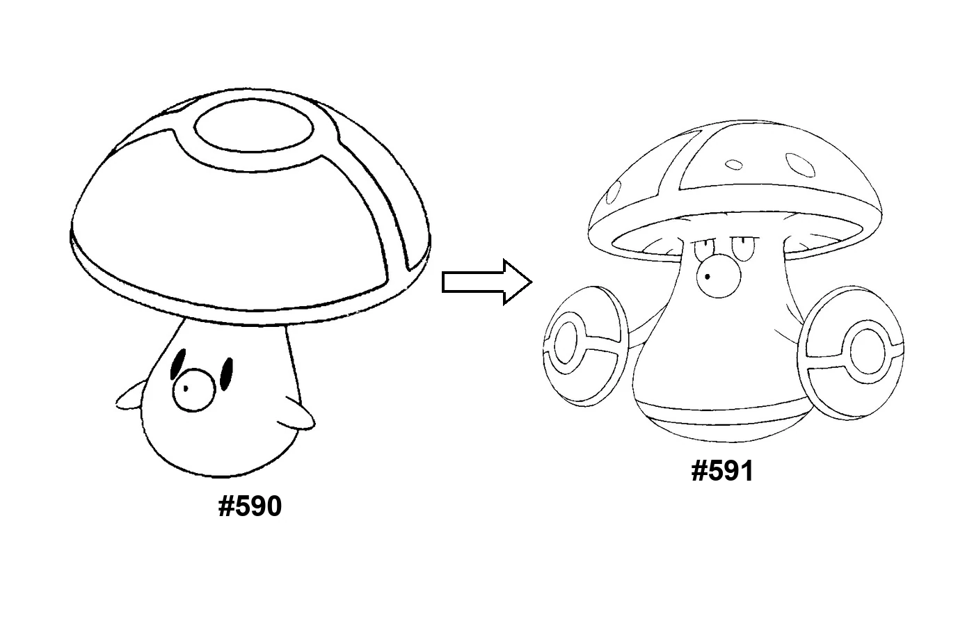 Pokémon evolution coloring page Foongus