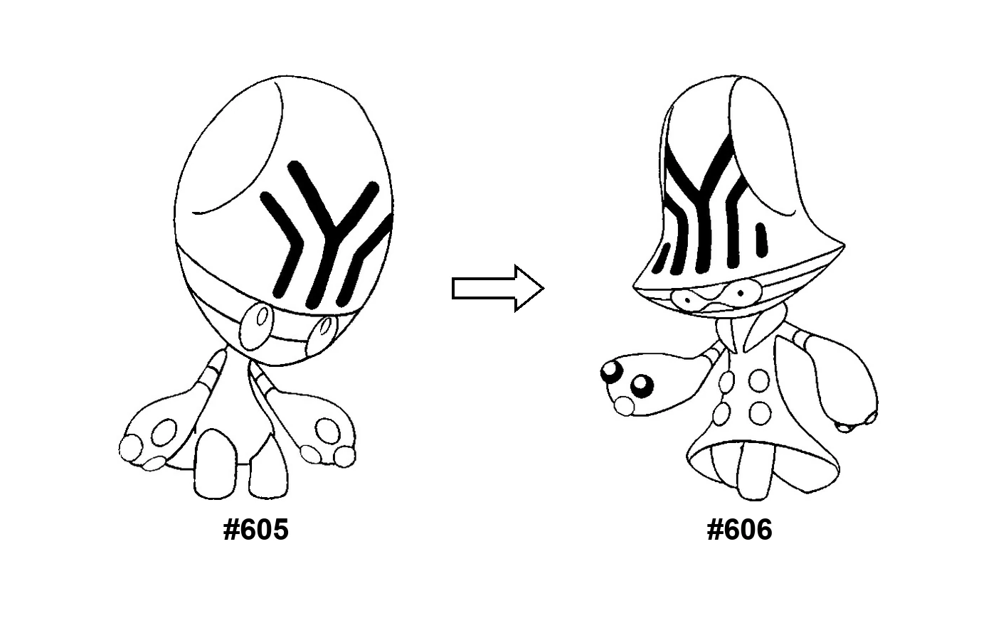 Pokémon evolution coloring page Elgyem