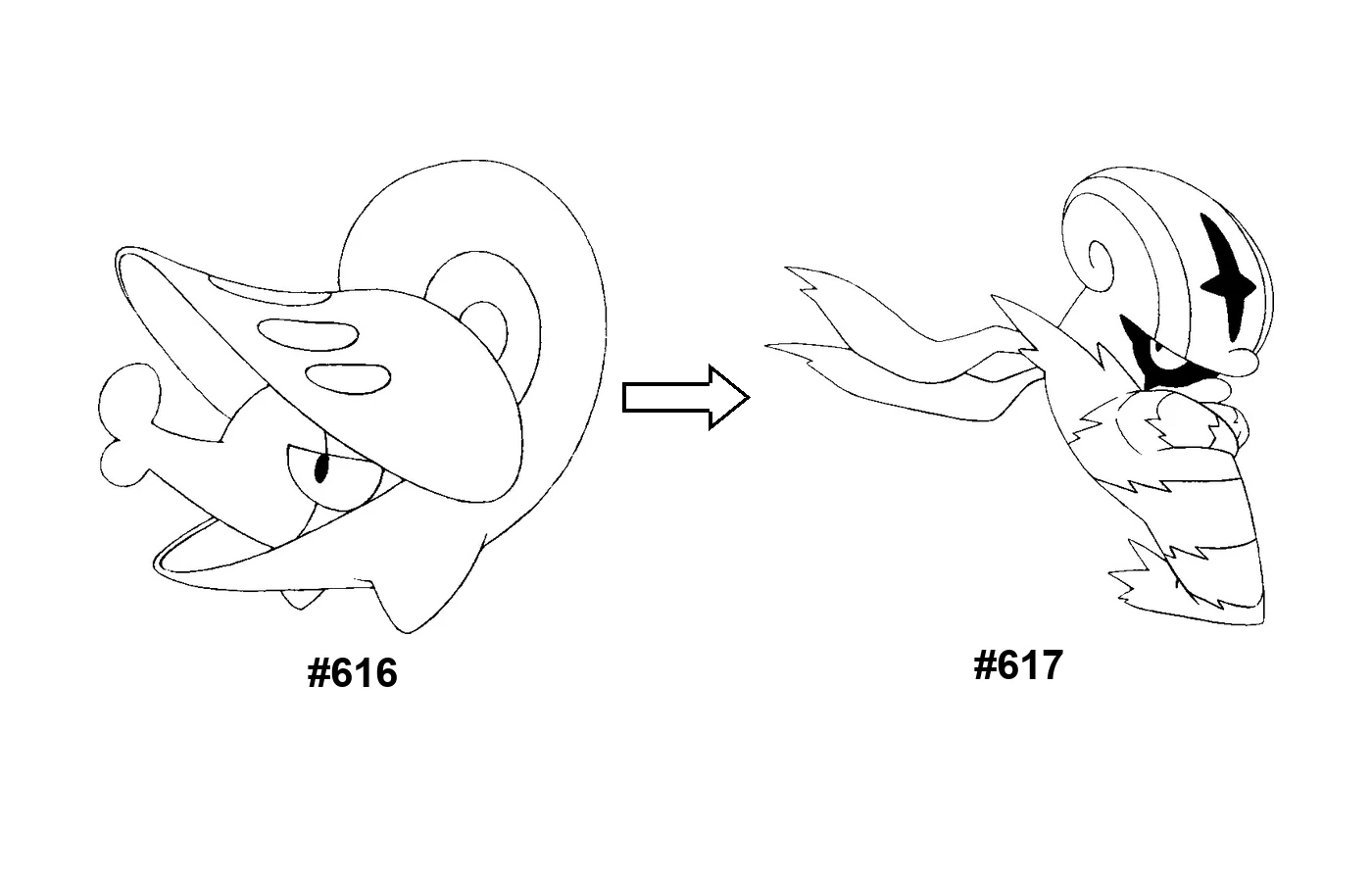 Pokémon evolution coloring page Shelmet