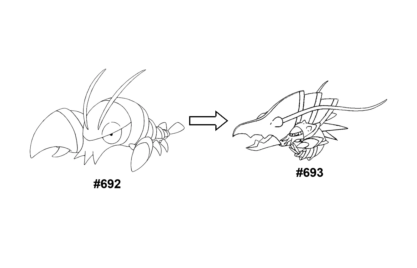Pokémon evolution coloring page Clauncher
