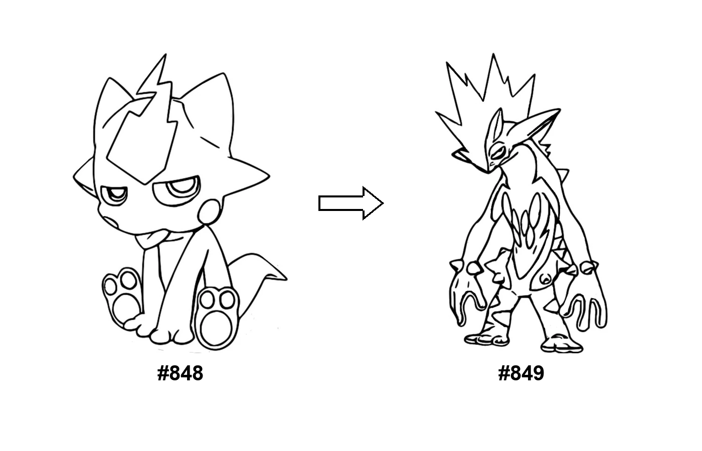 Pokémon evolution coloring page Toxel