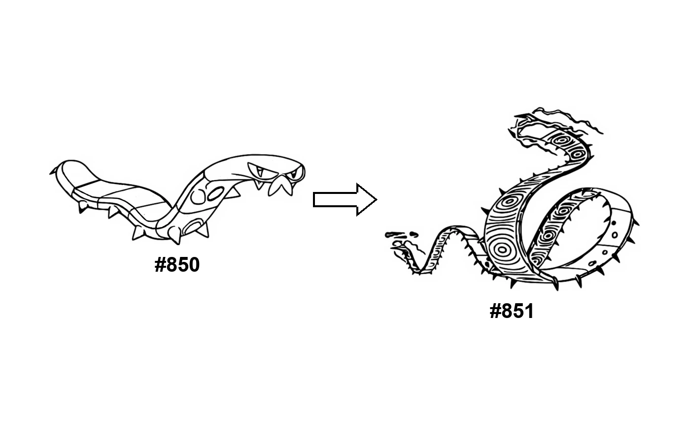 Pokémon evolution coloring page Sizzlipede