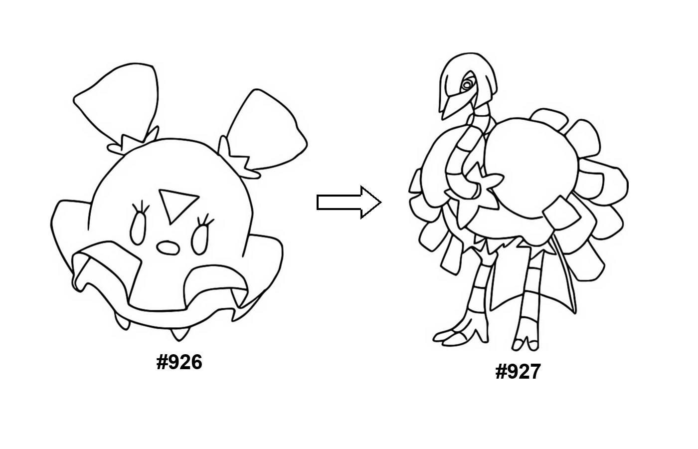 Pokémon evolution coloring page Flittle