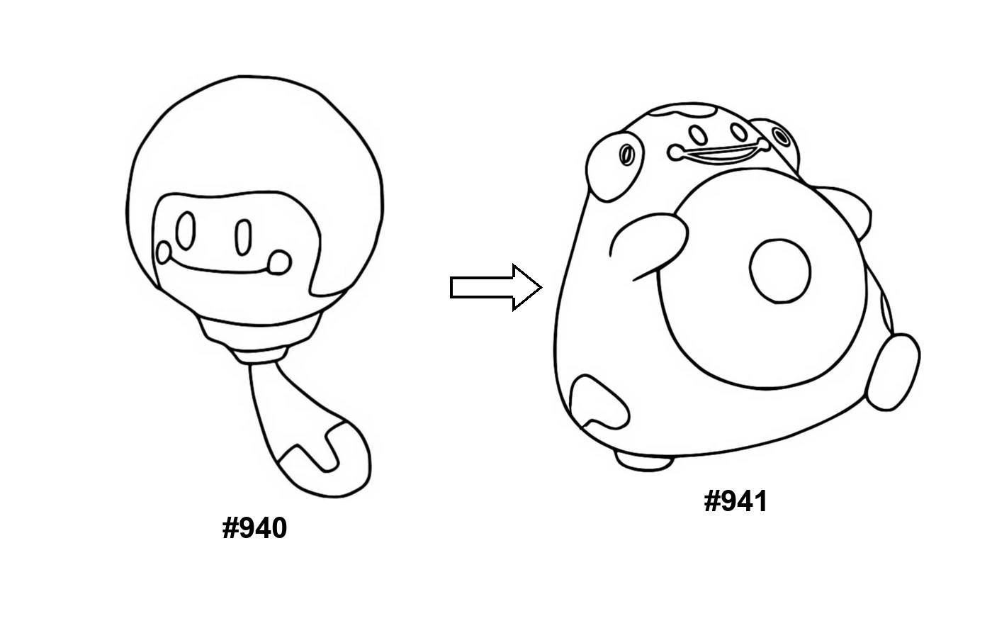 Pokémon evolution coloring page Tadbulb