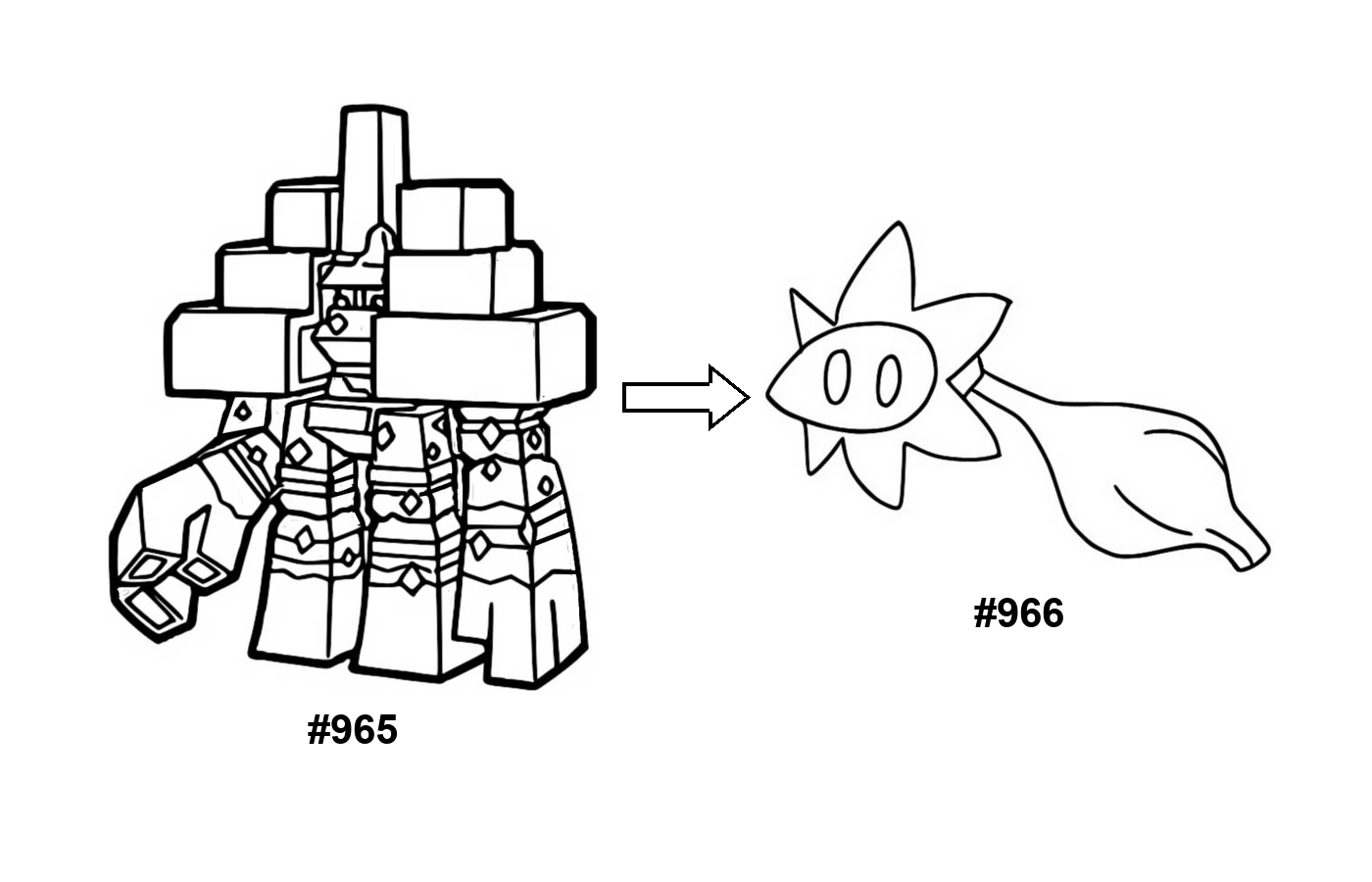 Pokémon evolution coloring page Garganacl