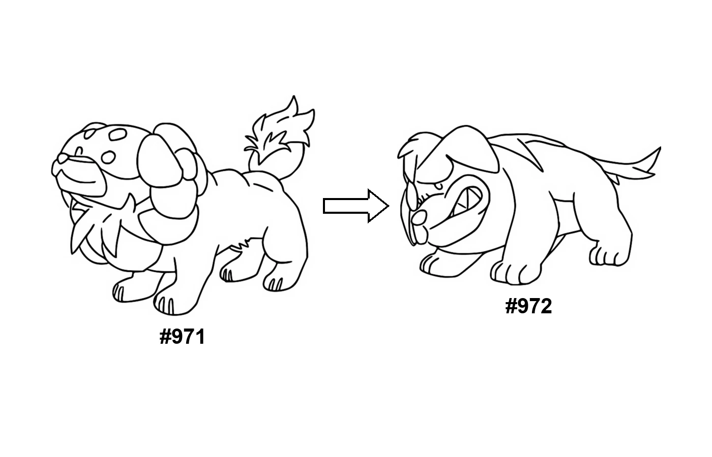 Pokémon evolution coloring page Dachsbun